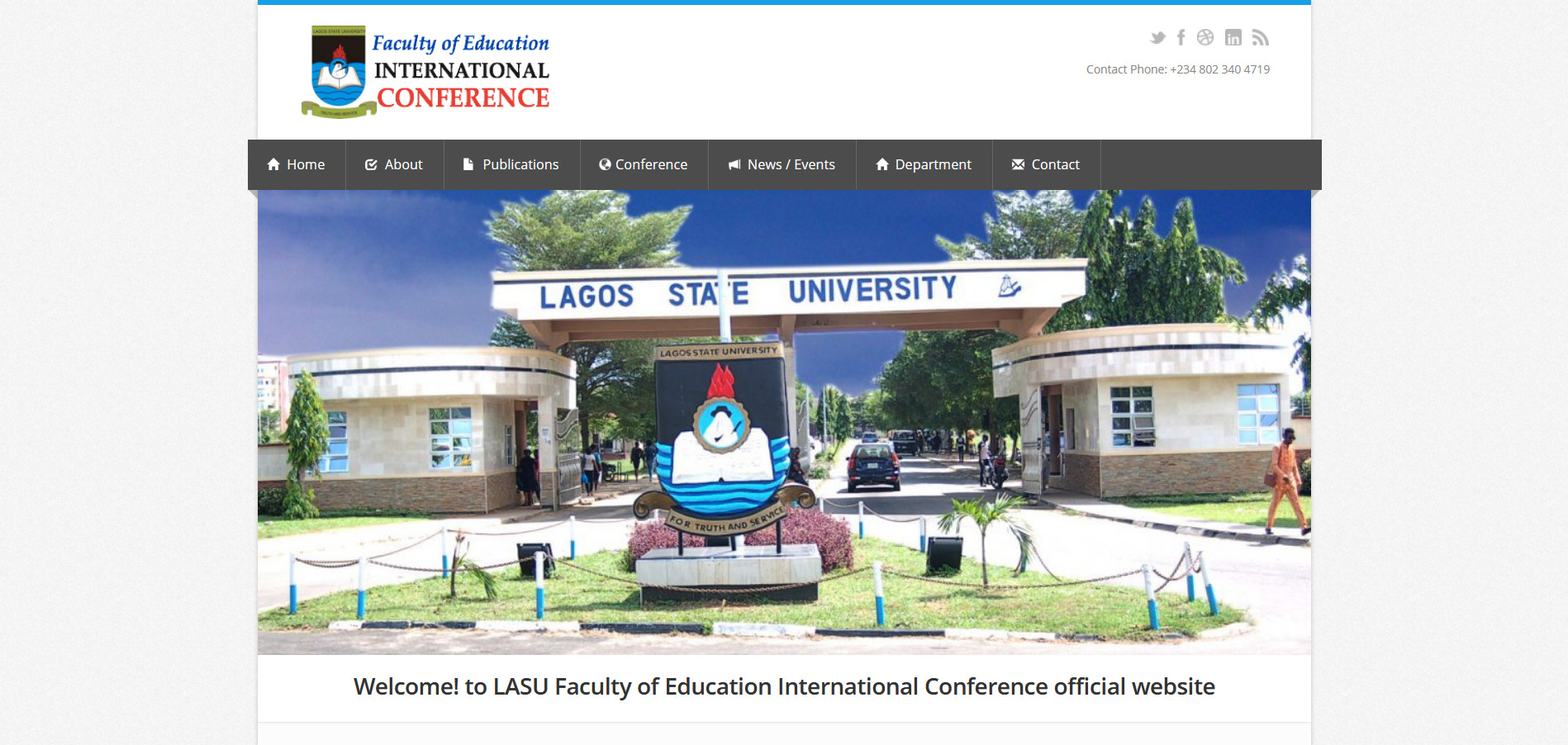 LASU Faculty of Education International conference website